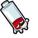 Cute Battery with Coffee pointer