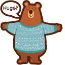 Cute Bear Hugs cursor
