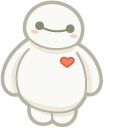 Cute Big Hero 6 Baymax and Heart cursor