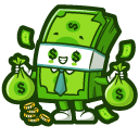 Cute Bill Stack and Money Bag cursor