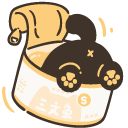 Cute Black Kitten in a Can pointer