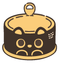 Cute Black Kitten in a Can cursor