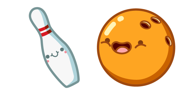 Cute Bowling Pin and Ball