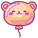 Cute Bunny and Bear Balloons cursor