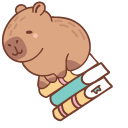 Cute Capybara Student pointer