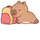 Cute Capybara Student cursor