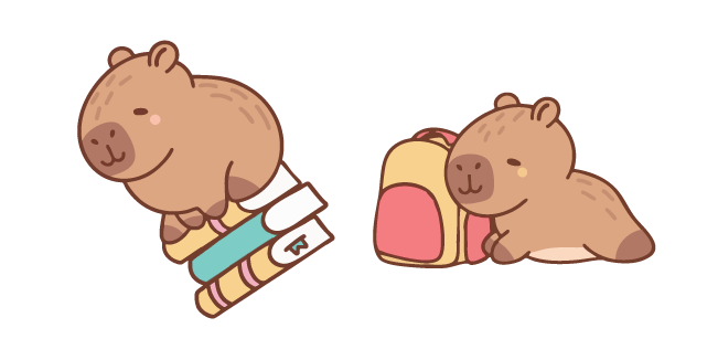 Cute Capybara Student
