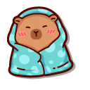 Cute Capybara with Blanket pointer