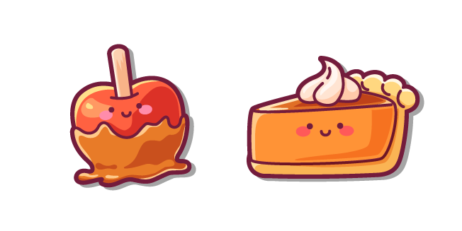 Cute Caramel Apple and Apple Pie