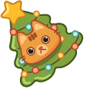Cute Cat and Christmas Tree pointer