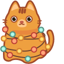 Cute Cat and Christmas Tree cursor