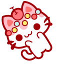 Cute Cat Cake with Apple pointer