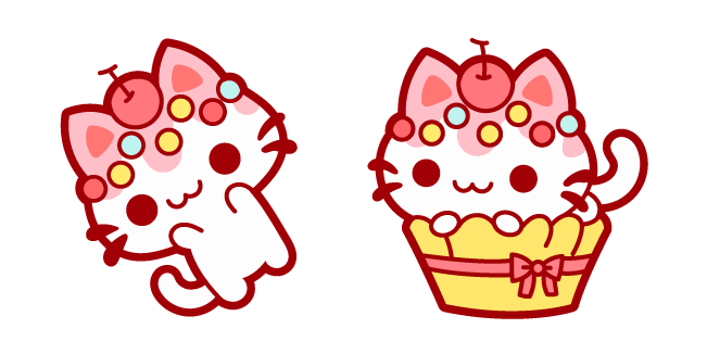 Cute Cat Cake with Apple