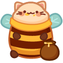 Cute Cat in Bee Costume cursor