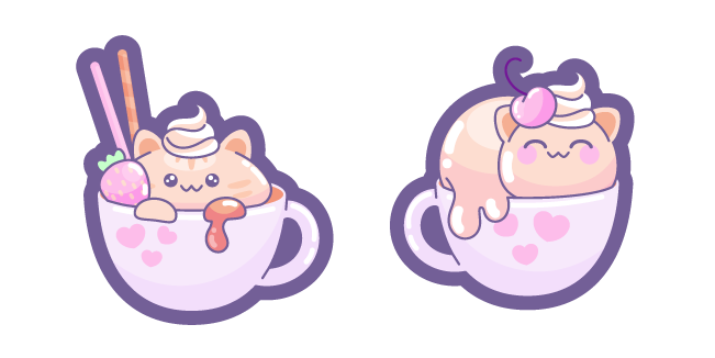 Cute Cat in Coffee Cup