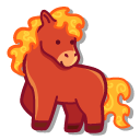 Cute Chinese New Year 2026 Fire Horse cursor
