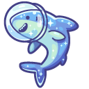 Cute Cosmic Sharks cursor