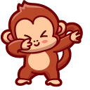 Cute Dabbing Monkey cursor