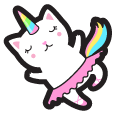 Cute Dancing Unicorn Cat pointer