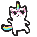Cute Dancing Unicorn Cat cursor