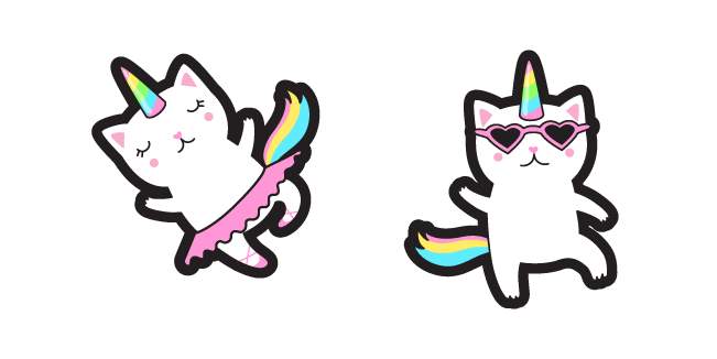 Cute Dancing Unicorn Cat