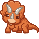 Cute Dino Triceratops cursor
