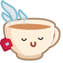 Cute Dino with Cup of Tea pointer