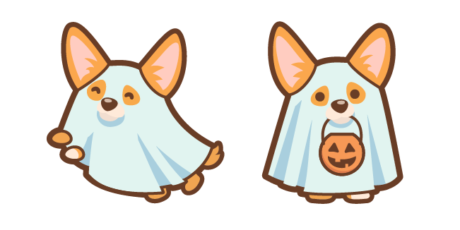 Cute Dog in Ghost Costume