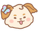 Cute Dog with Butterfly cursor