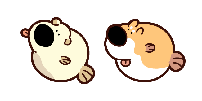 Cute Dogs as Fugu Fish