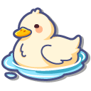 Cute Duck Paddling and Diving pointer