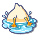 Cute Duck Paddling and Diving cursor