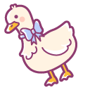 Cute Ducks with Ribbon and Flower Hat pointer