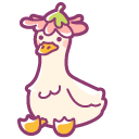 Cute Ducks with Ribbon and Flower Hat cursor