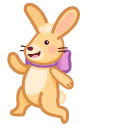 Cute Easter Rabbit on Egg Balloon cursor