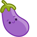 Cute Eggplant and Lettuce pointer