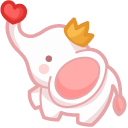 Cute Elephant and Hearts pointer