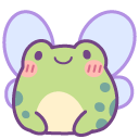 Cute Fairy Frog with Wings cursor