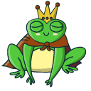 Cute Frog with a Swim Ring and Frog King cursor
