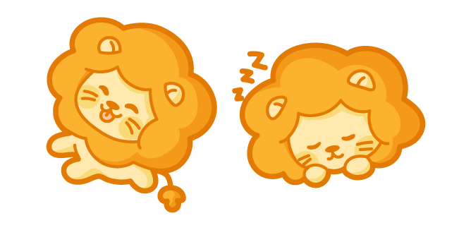 Cute Funny and Sleeping Lion
