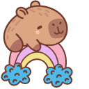 Cute Glamorous Capybara cursor