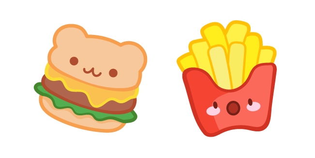 Cute Hamburger and Fries