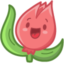 Cute Happy Tulip pointer