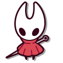 Cute Hollow Knight Hornet with a Needle pointer