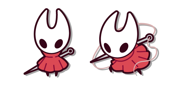 Cute Hollow Knight Hornet with a Needle