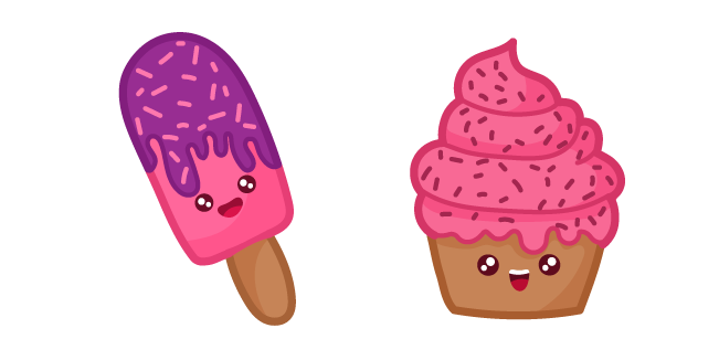 Cute Ice Cream and Cupcake