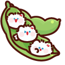 Cute Kitty Pea Pod and Cat pointer