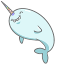 Cute Light Blue Narwhal pointer