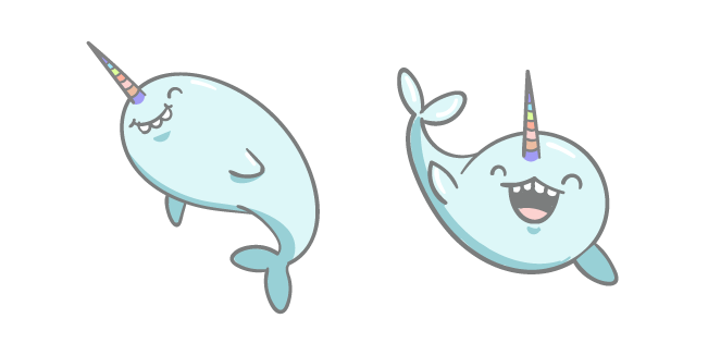 Cute Light Blue Narwhal