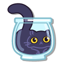 Cute Liquid Black Cat pointer